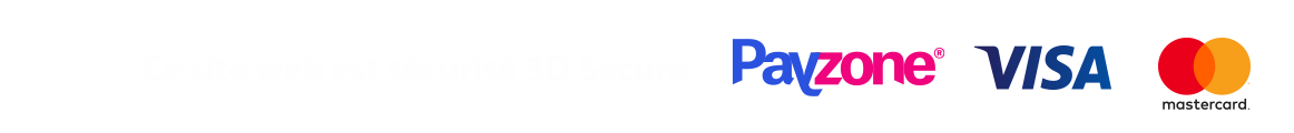 Ce site web est sécurisé 3D Secure — paiement par carte Payzone, VISA et Mastercard