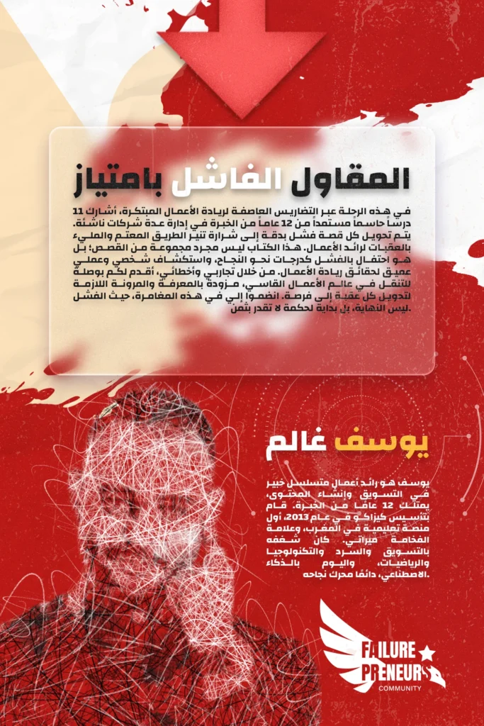 الغلاف الخلفي لكتاب المقاول الفاشل بامتياز